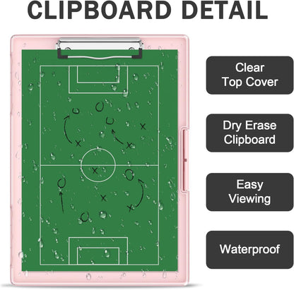 Rimilak Plastic Clipboard with Storage, Side Opening with 2 Compartment, Size 13.3 x 9.4 x 1.5 Heavy Duty High Capacity Nursing Box for Work School & Office Supplies, Black