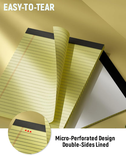 12 Pack Legal Pads 5x8 Inch Colorful Note Pads for Writing NotePads，Narrow Ruled Small Notepad 5x8 inch Legal Pad,30 Sheets Per Notebook Writing Pad for Study, Office, to-Do Lists(Multicolor)