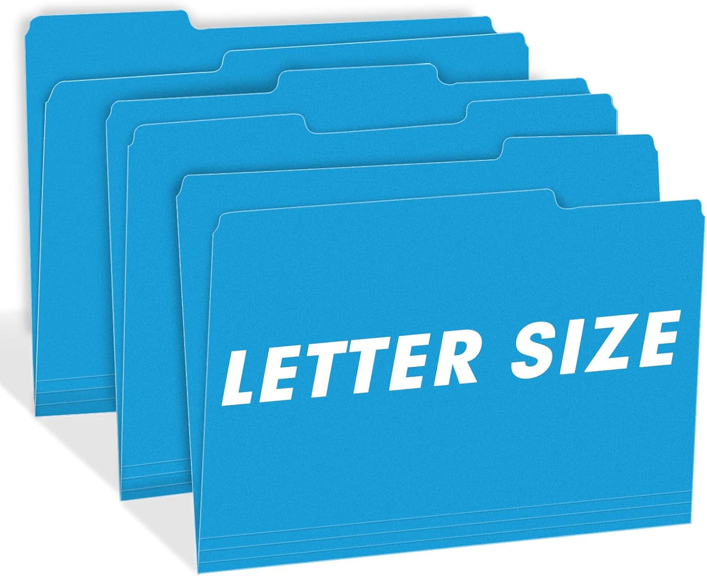 RAZCC File Folders, 100-Pack, 1/3 Cut, Letter Size, Yellow, Great for Organizing and Easy File Storage
