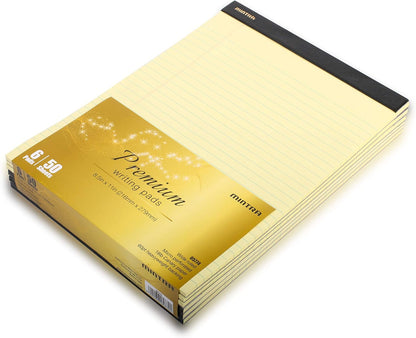 Mintra Office White Legal Pads – Ruled Notepads and Micro-Perforated Sheets, Ideal for Writing, Note-Taking & Creativity, Office, or Professional Use, Basic Pad 6 pack, 8.5"x11" (Narrow Ruled)