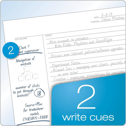 Oxford 8-1/2 x 11-3/4 Inches, Cornell Rule Legal Ruled Writing Pad (77104) ,50 sheets per pad; pack of 2 pads