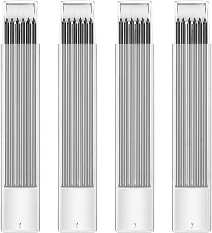 Hiboom 24 Pieces 2.8mm HB Refill for Carpenter Pencil, Study Long Lasting Pencil for Mechanical Pencil Woodworking Construction (Black)