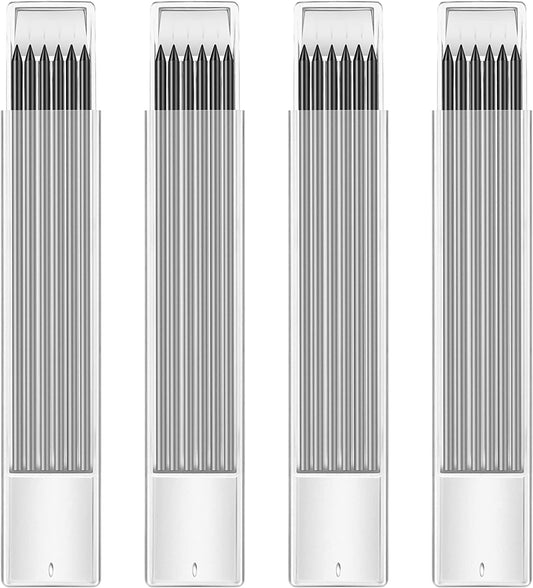 Hiboom 24 Pieces 2.8mm HB Refill for Carpenter Pencil, Study Long Lasting Pencil for Mechanical Pencil Woodworking Construction (Black)