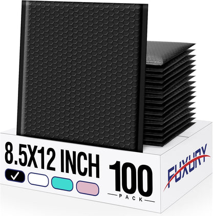 Fuxury Bubble Mailers 10.5x16 Inch 40 Pack Self Seal Padded Envelopes Waterproof Mailing Envelopes Bubble Padded Cushioning Padded Mailers Bubble Bags for Packaging Small Business Large #5 Black