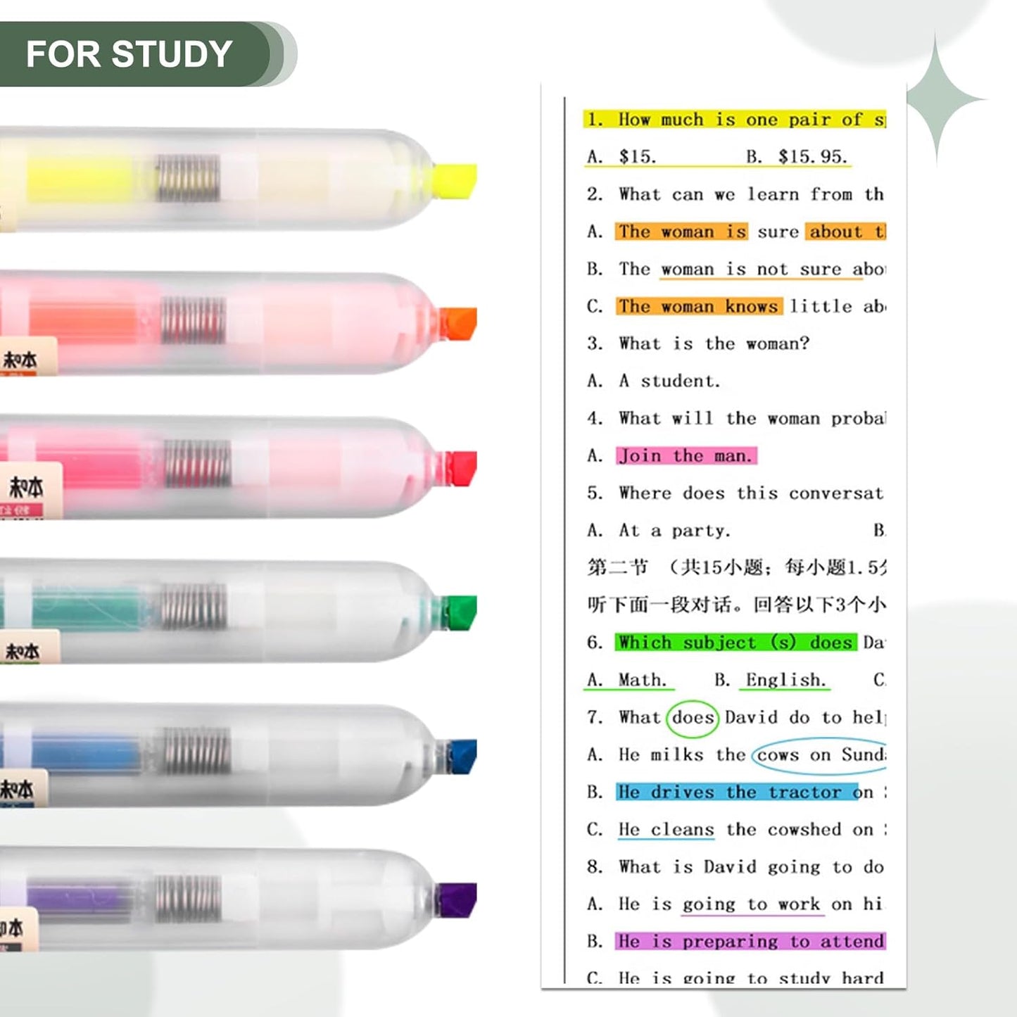 M&G Orange Highlighters, 12 Pack Retractable Neon Highlighters with Clear View, No Bleeds, Bright Markers for Books