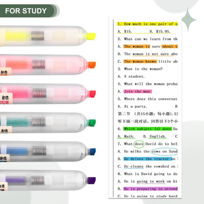 M&G Orange Highlighters, 12 Pack Retractable Neon Highlighters with Clear View, No Bleeds, Bright Markers for Books