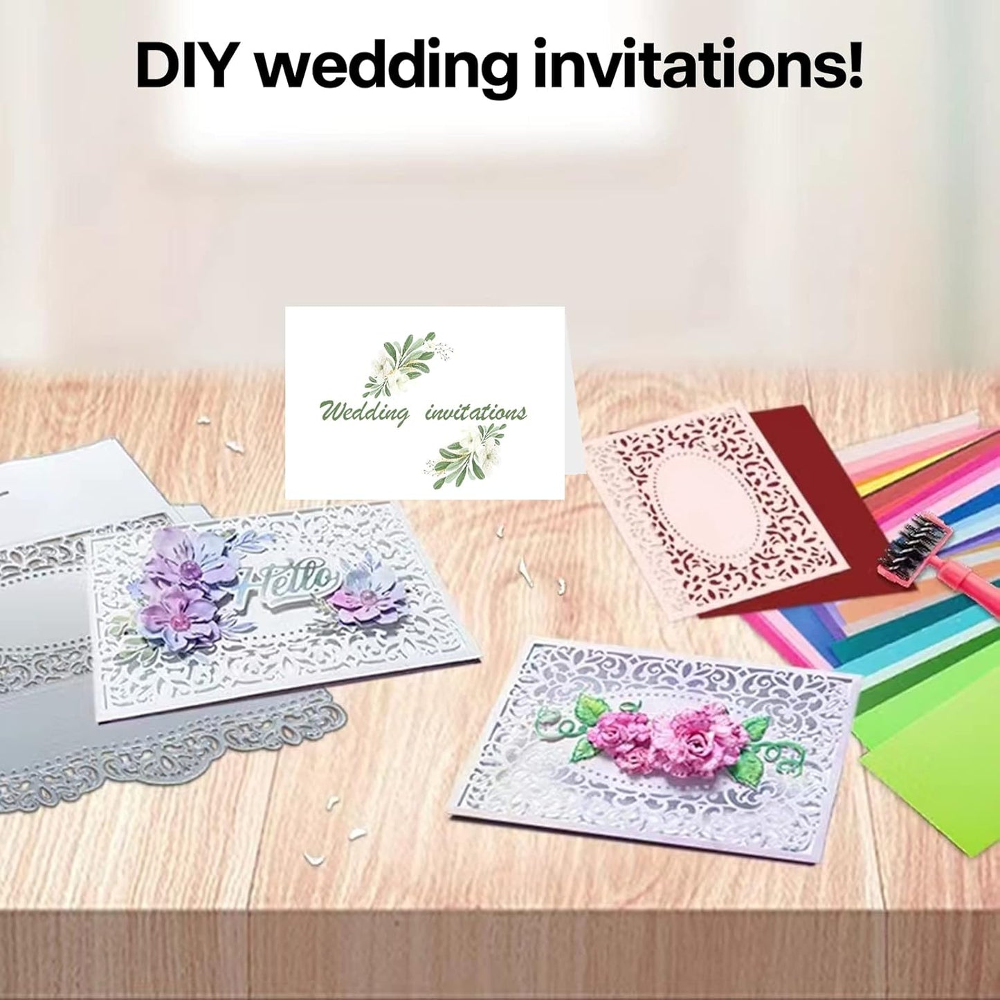100 Sheets White Shimmer Cardstock 8.5 x 11 Certificate Paper, Goefun 80lb Pearlescent Paper for Invitations, Certificates, Crafts, DIY Cards