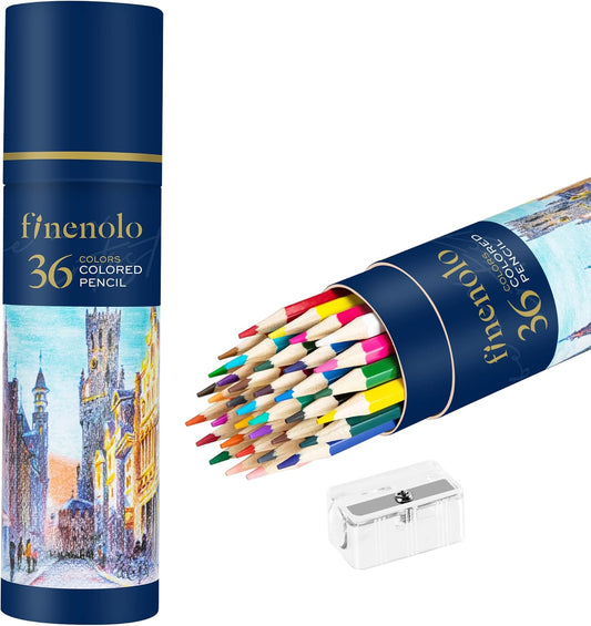 finenolo 48 Pack Colored Pencils for Adult Coloring Books, Soft Core, Art Drawing Pencils for Artists Beginners, Coloring Pencils Set with Sharpener for Coloring, Sketching, Painting