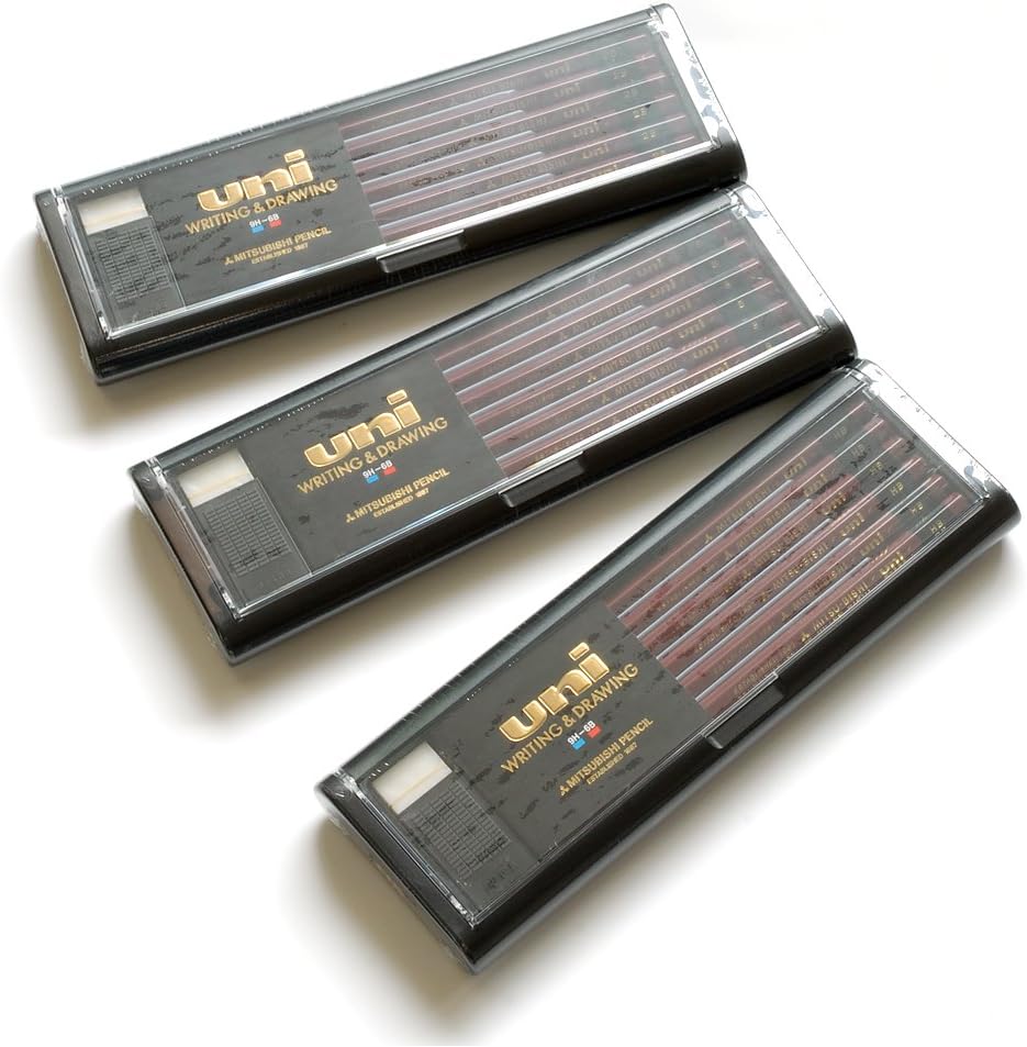 Uni Wooden Pencil - 2B - Box of 12 (U2B)