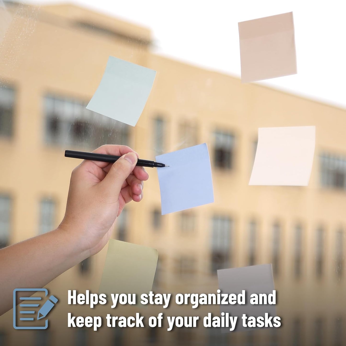 Mr. Pen- Sticky Notes, 3"x3", 12 Pads, 600 Sheets, Whispers of Nature, Sticky Notes Bulk, Self-Stick Note Pads, Perfect for Office, School, Home, Study & Organization