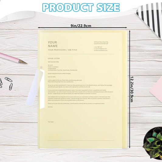 LELE LIFE Clear Plastic Folders with Swing Clip, File Folders for Documents, Report Covers Presentation Folders Resume Folder, Letter Size 12.2×9.1in (4 Colors)