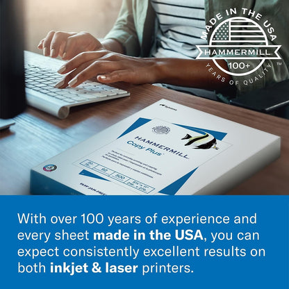 Hammermill Printer Paper, 20 lb Copy Paper, 8.5 x 11-3 Ream (1,500 Sheets) - 92 Bright, Made in the USA