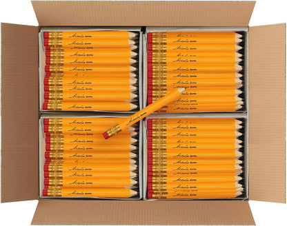 Mini Golf Pencils Without Erasers - 96 Count - Classic Pre-Sharpened #2 HB American Pew Pencils Standard Hex Shaped Bulk Pack