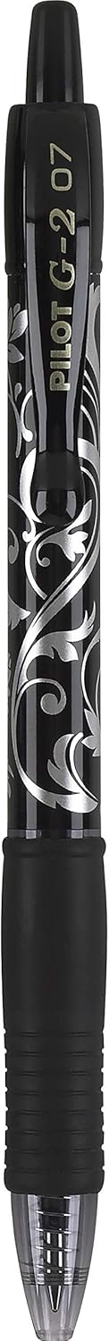 Pilot, G2 Premium Gel Roller Pens, Fine Point 0.7 mm, Fashion Collection, Black, Pack of 5