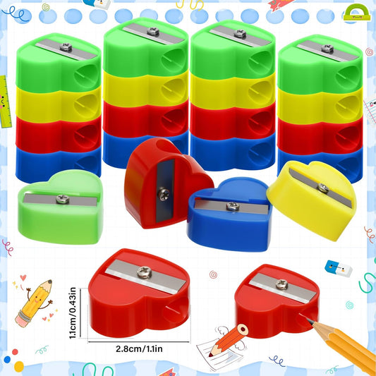 Fainne 200 Pcs Pencil Sharpeners Bulk, Mini Manual Pencil Sharpeners Handheld Small Pocket for Office Supplies Goodie Bags and Gifts, Multicolor (Round)