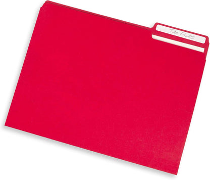 File Folder, 1/3 Cut Tab, Letter Size, Yellow, Great for Organizing and Easy File Storage, 100 Per Box