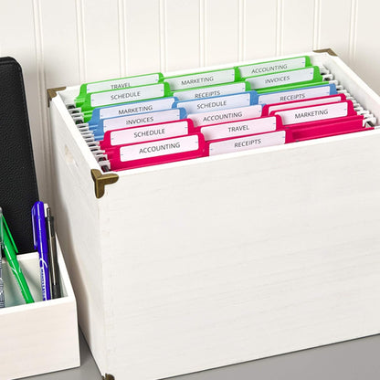 Avery File Folder Labels on 4" x 6" Sheets, Easy Peel, White, Print & Handwrite, 2/3" x 3-7/16", 252 Labels (5202)