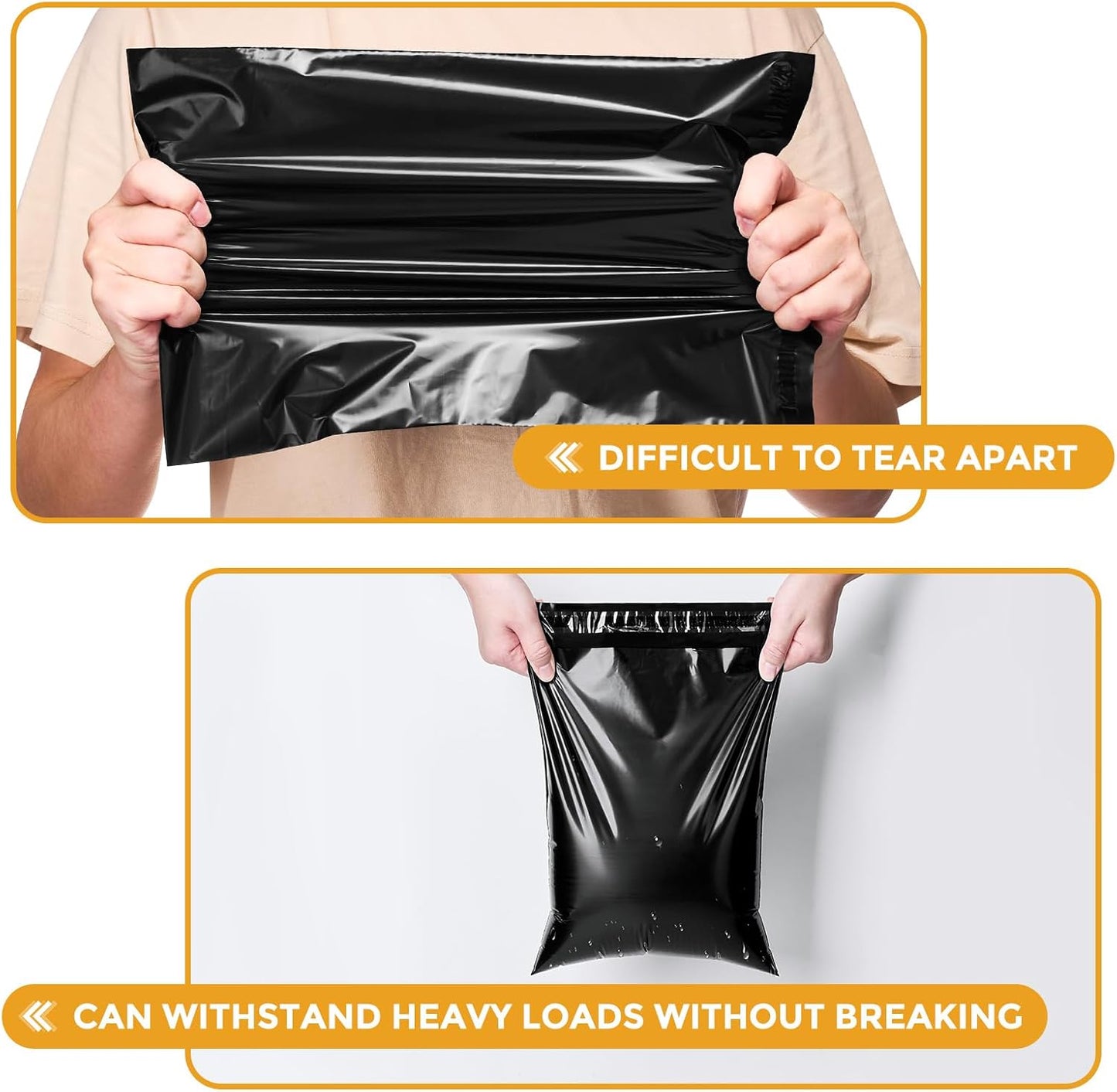 Metronic Poly Mailers 10x13 100 Pcs | Small Shipping Bags for Clothing | Mailing Bags for Small Business, Shipping Envelopes,Packing Bags in Black