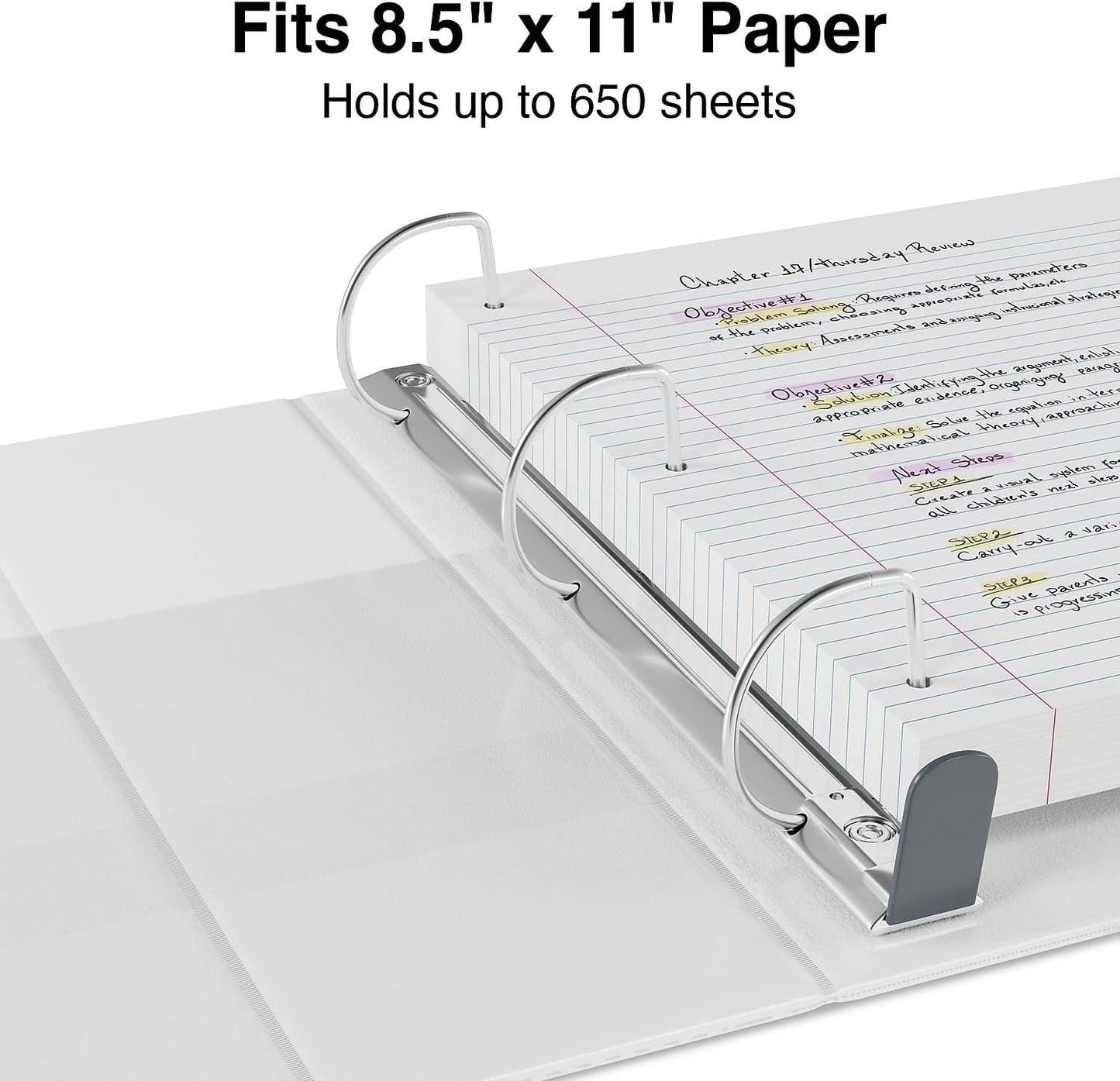 Staples Heavy-Duty 2-Inch D-Ring View Binder, Reinforced Spine, Holds Up to 450 Sheets, Gray, for Office & School