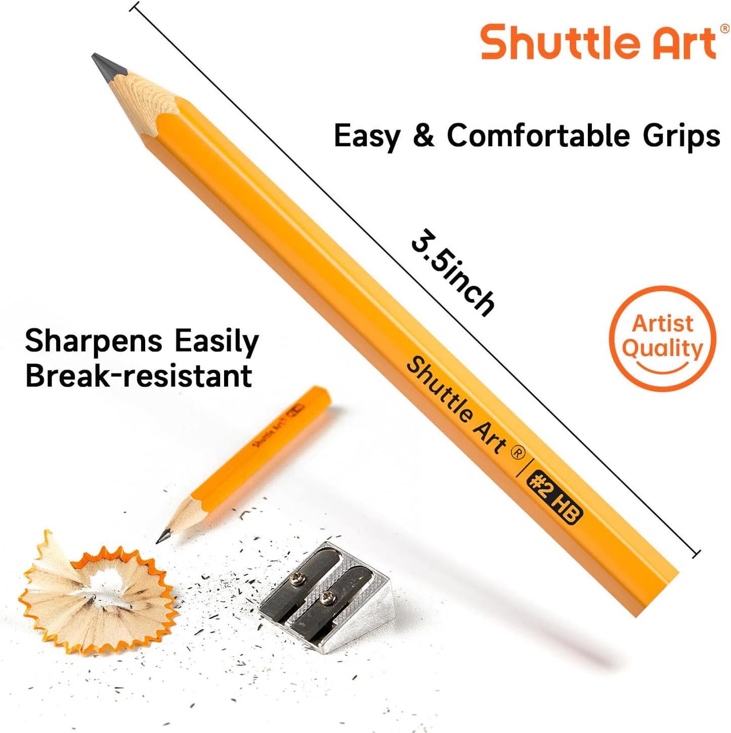 Shuttle Art 108 Pack Golf Pencils With Erasers, #2 HB Pencils Bulk, 3.5” Mini Pencil, Pre-Sharpened Small Pencil for Kids Teachers Classroom Games, Back to School Supplies