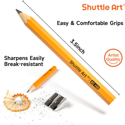 Shuttle Art 108 Pack Golf Pencils With Erasers, #2 HB Pencils Bulk, 3.5” Mini Pencil, Pre-Sharpened Small Pencil for Kids Teachers Classroom Games, Back to School Supplies