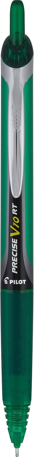PILOT Precise V10 RT Refillable & Retractable Rolling Ball Pens, Bold Point, Black Ink, 12-Pack (13450)