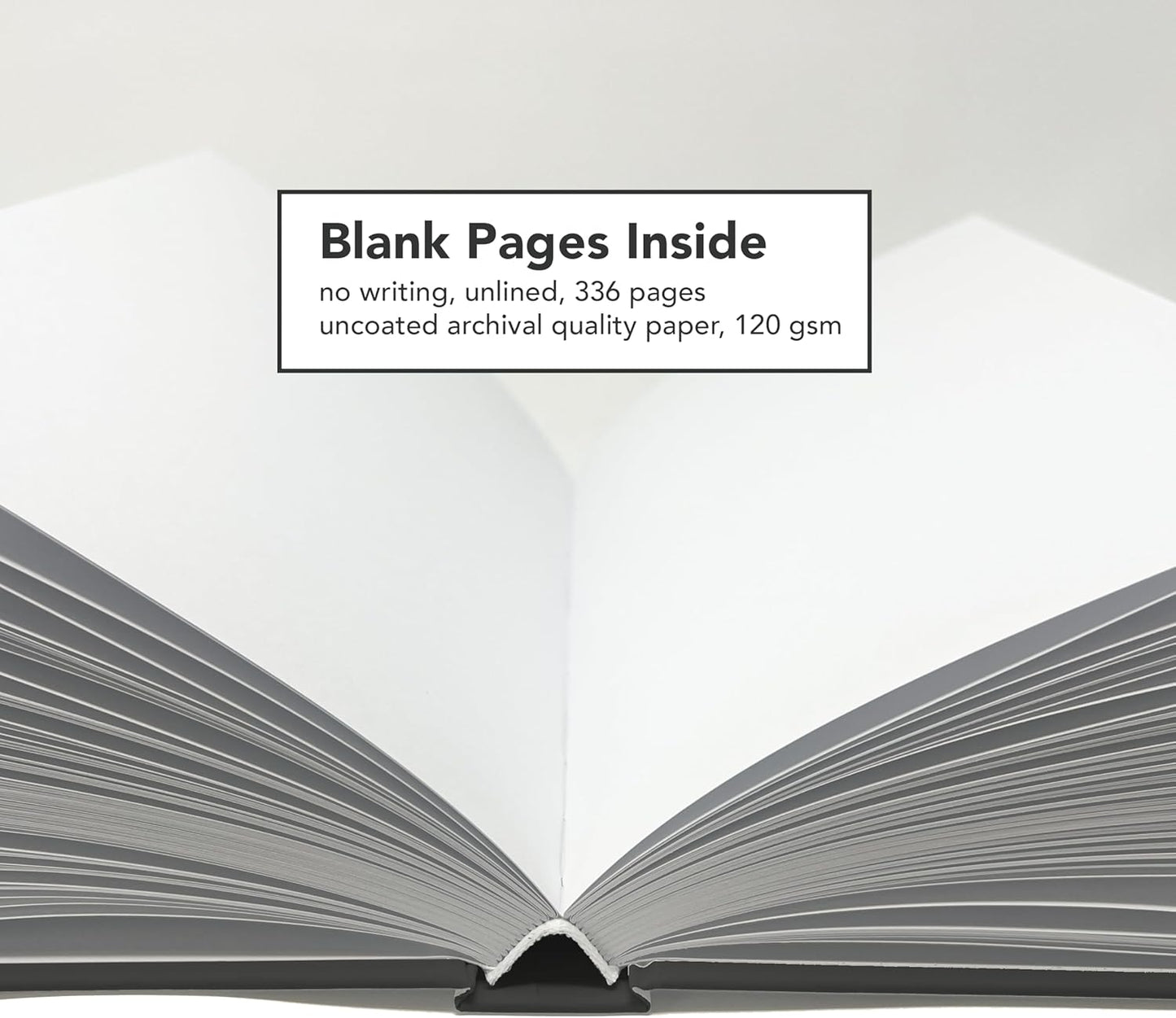 CovoBook™ Blank Hardcover | Premium Sketchbook Journal Guest Book | Photo Prop Home Decor (Black, Size 9)
