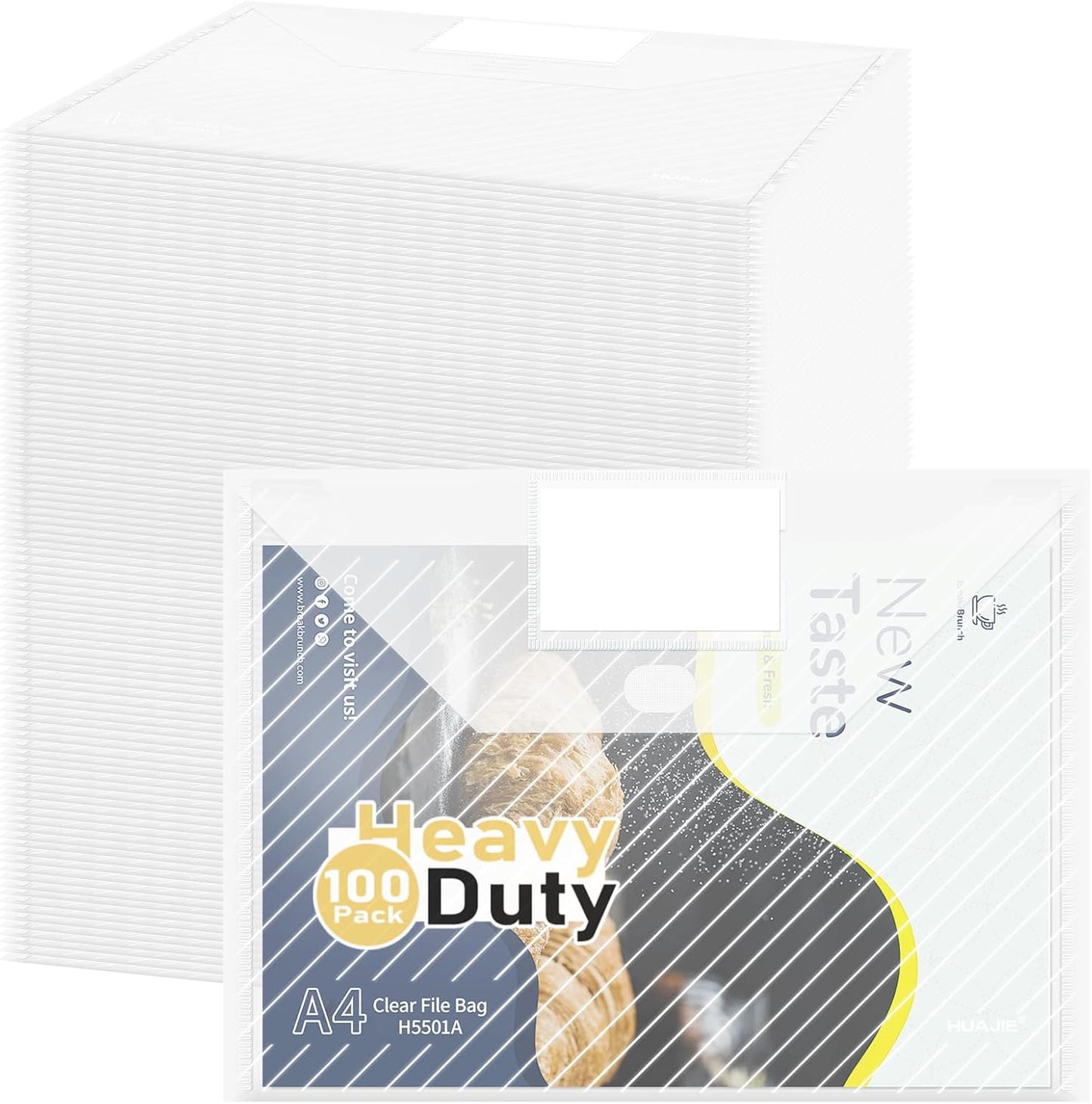 10 Pack, Clear Plastic Envelopes File Folders, HeavyDuty Document Holder with Label Pockets for Letter and A4 Size, Document Folder for School Home Work Office Organizer (10)