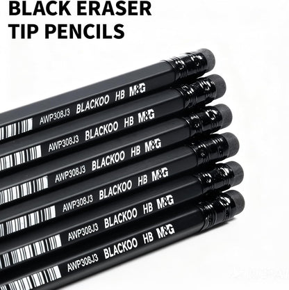 M&G Wood-Cased 2B Pencils, 24 Pack Pre-Sharpened Pencils with Top Erasers, Bulk Black Pencils for School Teacher Supplies, Writing, Drawing and Sketching