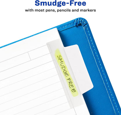 Avery Margin Ultra Tabs, 2.5" x 1", 2-Side Writable, White, 24 Repositionable Page Tabs (74789)