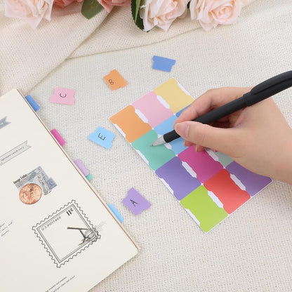 192 Pcs Sticky Index Tabs, 24 Colors Writable Page Markers Tabs Blank Monthly Tab Double Sided Book Sticky Notes Flags Self Adhesive Planner Stickers for Labeling Classifying Planning