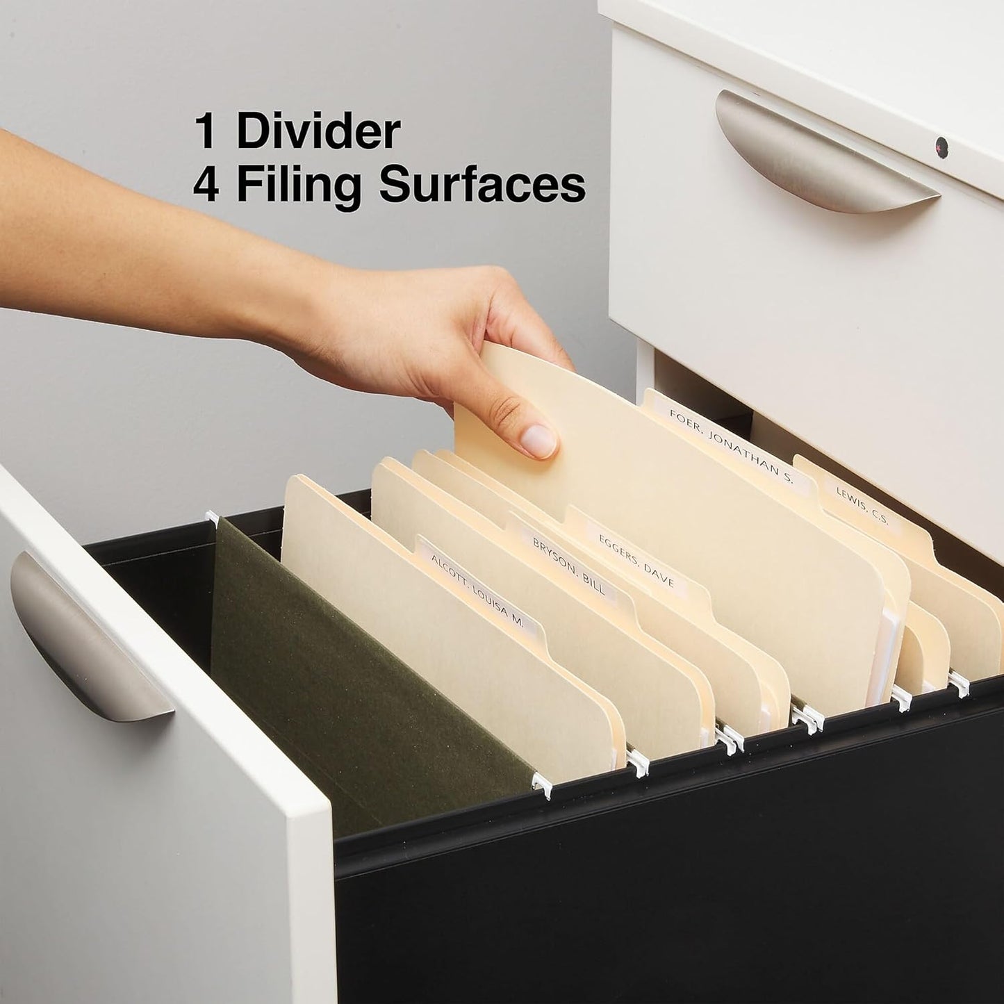 Staples Recycled Classification Folders, Letter Size, 1‑Divider, 1.75" Expansion, Durable Construction – 20/Carton