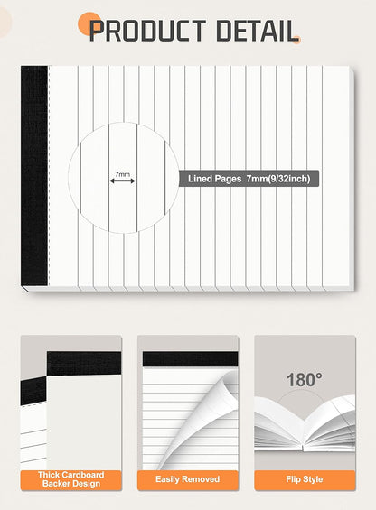 Legal Pads 8.5 x 11 White Note Pads 8.5 x 11 In 2 Pack Notepads 8.5 x 11 Writing Pads of Paper 8.5 x 11 Legal Notepads Wide Ruled White Lined Paper Pads 8.5 x 11 30 Sheets Per Legal Note Pads 8.5 x 11