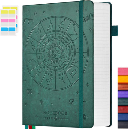 Hardcover Lined Notebook Journal for Writing, 320 Pages Leather Thick College Ruled Notebook Journal with 100GSM Paper, A5 (5.7'' X 8.4'') Daily Journal for Women Men Work Organization, Black
