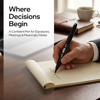 Executive Order Signature Collectible Marker Pen, Black Ink Felt-tip Writing Pen for Professional Signing, Office Desk Accessories, Business Meetings, Unique & Fun Gift for National and Global Leaders