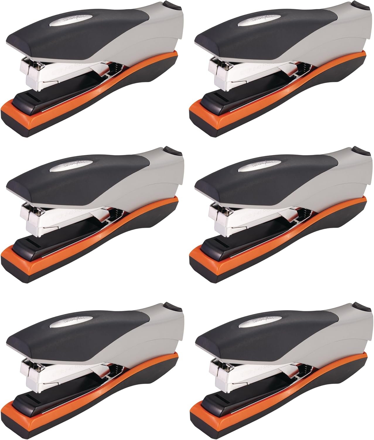 Swingline Stapler, 40 Sheet Capacity, Optima 40, Jam Free, Reduced Effort, Soft Grip, Metal, Orange and Gray (87845)