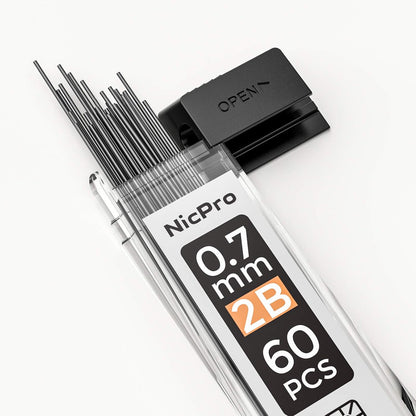 Nicpro 600 PCS Lead Refills 0.5mm HB #2 Break Resistant Mechanical Pencil Refills 0.5 mm, 60 Pack Per Tube, 10 Tubes