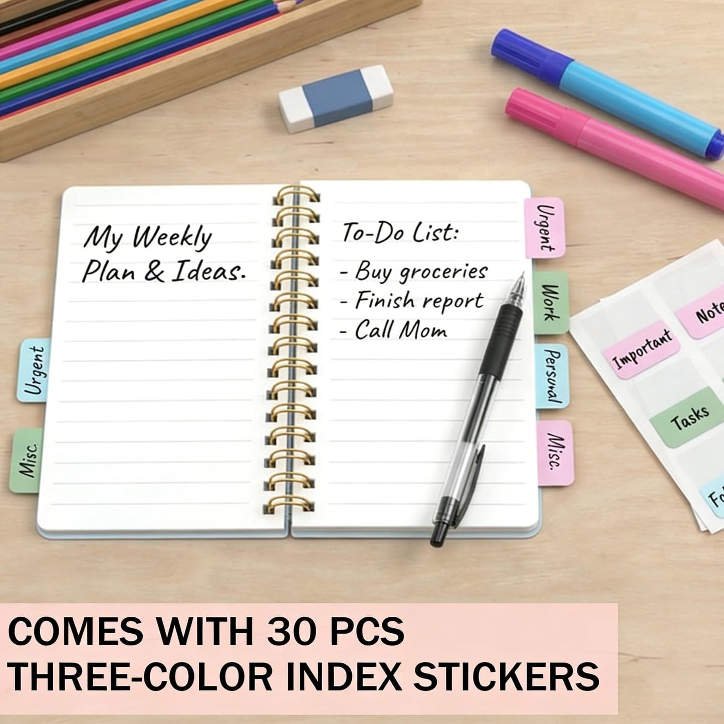4 Pack 5x7 Small Spiral Notebook, Hardcover Spiral Journal Notebook with Removable Dividers Tabs, Note Books for Note Taking, Work, School, Cute Notebooks with Strap 50 Sheet