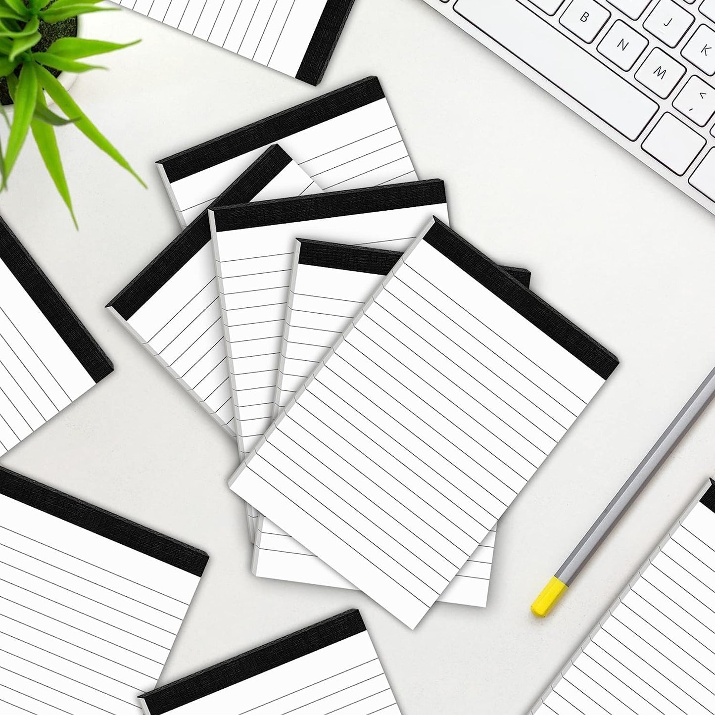 Legal Pads 8.5 x 14 Note Pads, 6 Pack Writing Pads Wide Ruled Notepads, Micro Perforated Notepad, Double-Side Printed Lined Paper Pads 30 Sheets per Notepad, White Legal Pads for Home, Office, School