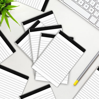 Legal Pads 8.5 x 14 Note Pads, 6 Pack Writing Pads Wide Ruled Notepads, Micro Perforated Notepad, Double-Side Printed Lined Paper Pads 30 Sheets per Notepad, White Legal Pads for Home, Office, School