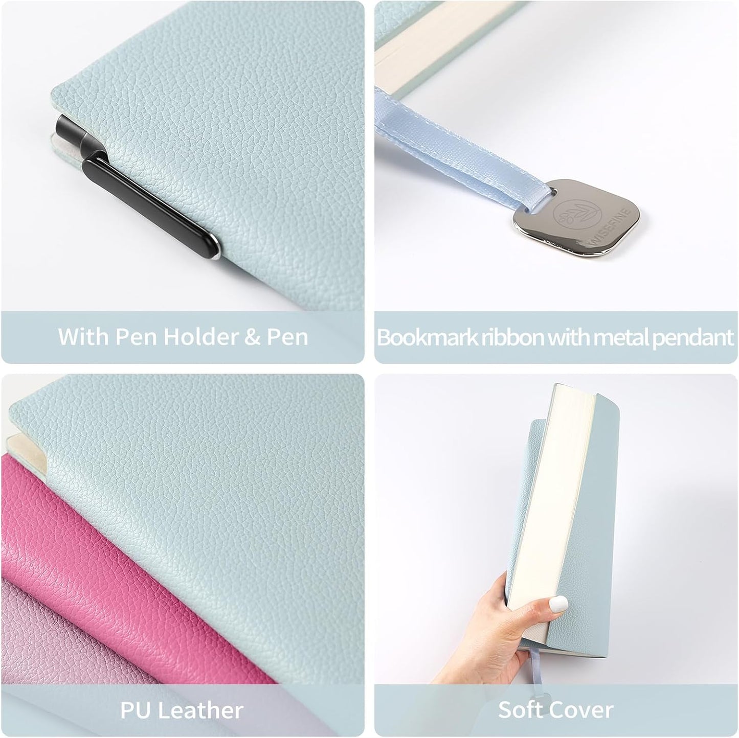 Lined Journal Notebook for Women A5 Softcover Journals for Writing 160 Pages Daily Journaling College Ruled Notebooks for Work School Note Taking, Business 6.38'' X 8.28''
