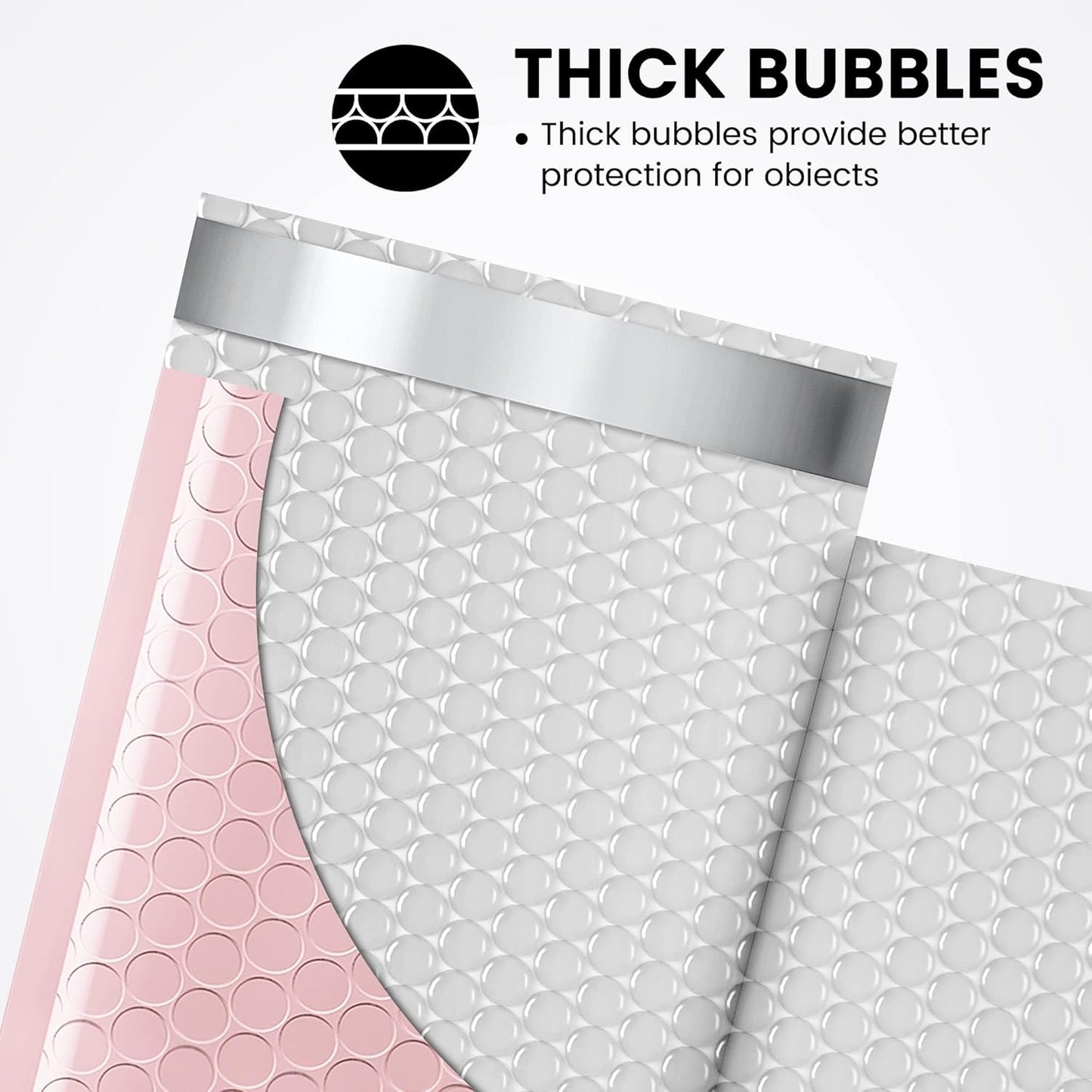 Fuxury Black Bubble Mailers 4x8" 100 Pack Waterproof Padded Envelopes Usable Size 4x7" Self Seal Bubble Envelopes Padded Mailers for Small Business, Envelope Mailers