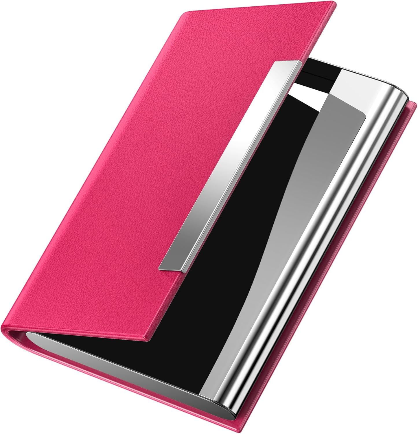 Padike Business Card Holder/ Case Professional PU Leather & Stainless Steel Multi Wallet Credit Card ID Case/Holder for Men & Women. (Black)