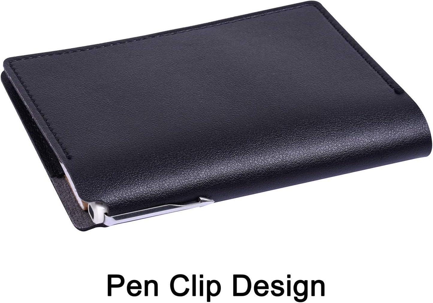 Wisdompro Journal Cover, 2 Pack PU Leather Notebook Cover for Field Notes, or other 3.5" x 5.5" Pocket Notebooks - Blue