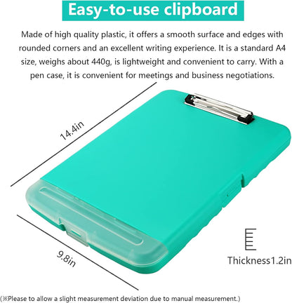 SFLHHDM Purple Clipboard, Clip Boards 8.5x11, Teacher Clipboards with Storage, Plastic Clipboard with Pen Holder, Clipboards Storage for Women Teachers Work, School & Office Supplies