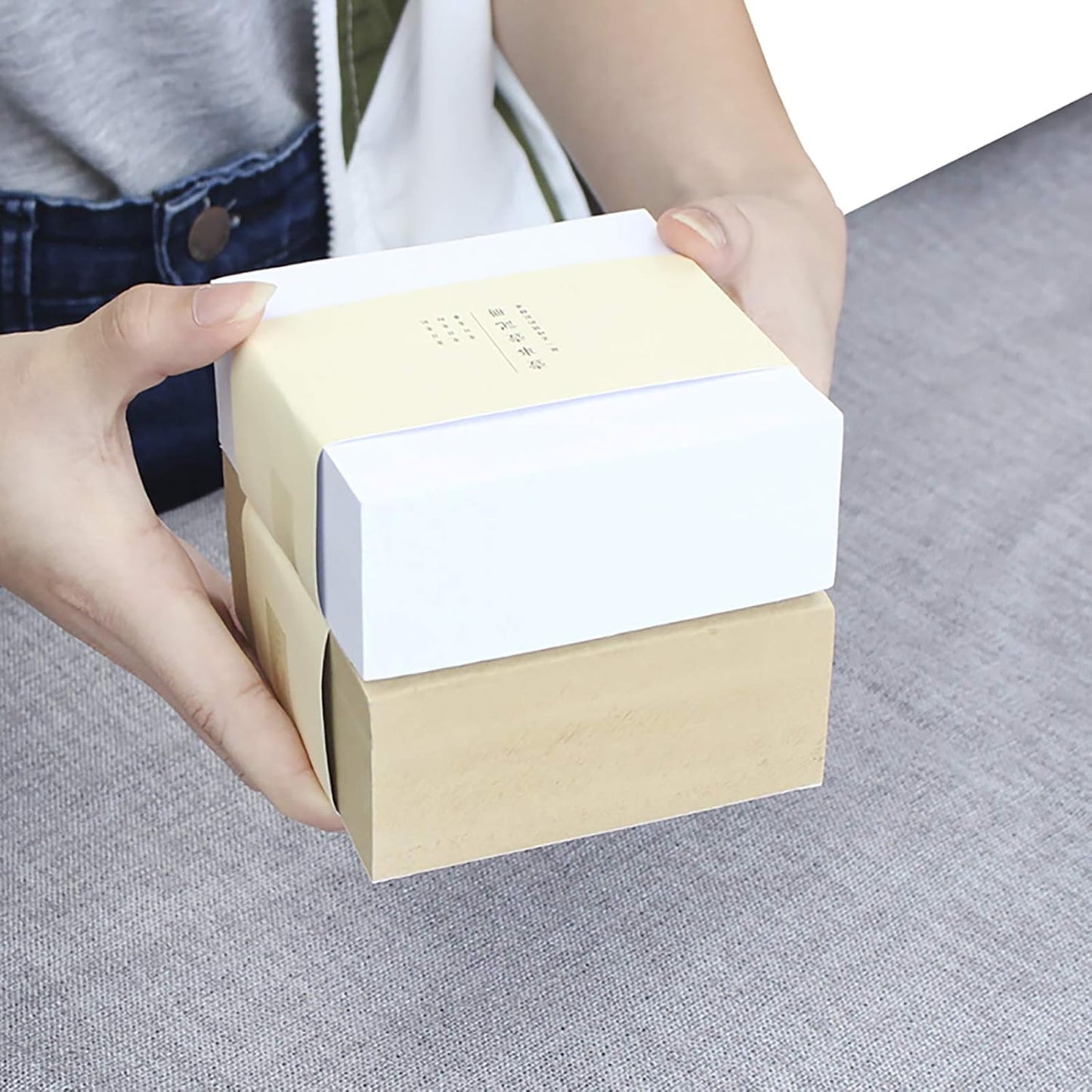 VANRA Note Cube 4 x 4 Inch (Not Sticky) Memo Cube Refill (No Holder) Tear-Off Pages (Not Loose) Blank Scratch Pads, 400-Sheets/Cube (Ivory White)