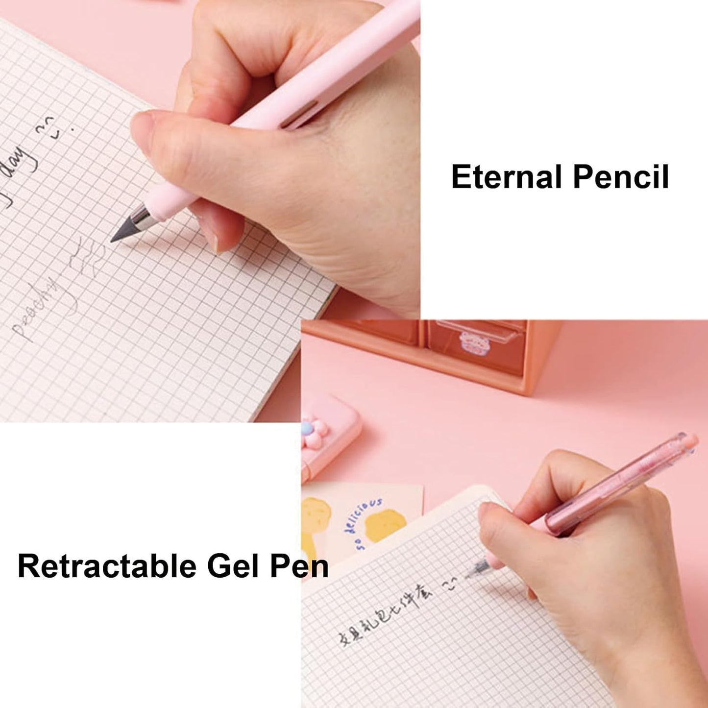 7 Pcs Cute Blue Stationery Set Kawaii School Supplies Office Supplies Including Ballpoint Pens Pencil Sharpener Highlighter Correction Tape Ruler Utility Knife (Blue)