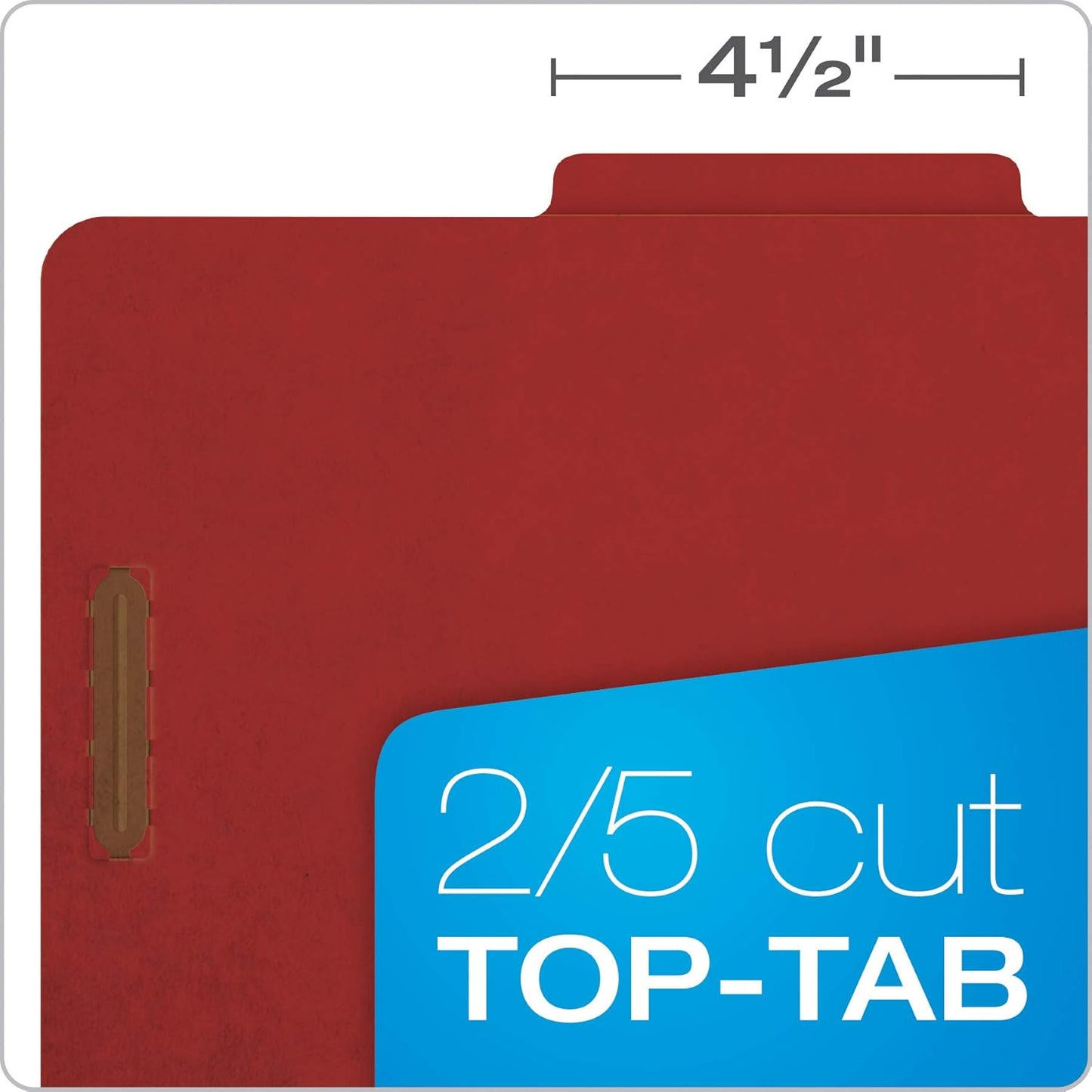 Pendaflex Recycled Classification File Folders, 2 Dividers, 2" Embedded Fasteners, 2/5 Tab Cut, Letter Size, Light Green, Box of 10 (24076R)