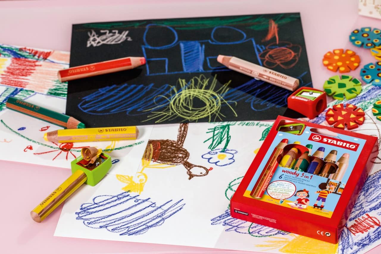 Multi-Talented Pencil - STABILO Woody 3-in-1 - Sharpener
