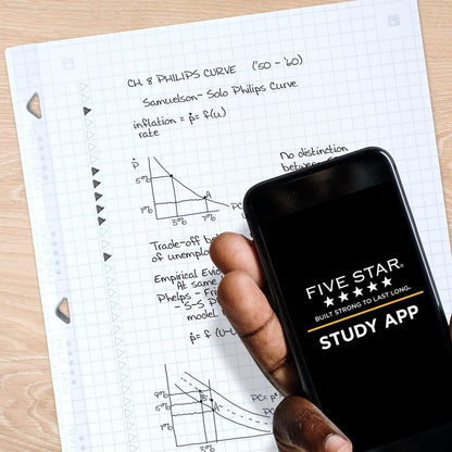 Five Star Loose Leaf Paper + Study App, Graph Ruled Filler Notebook Paper, Reinforced, Fights Ink Bleed, 8-1/2" x 11", 80 Sheets (170122)